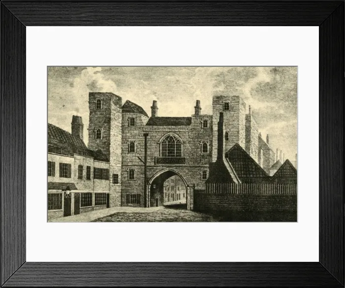 Framed Print : St. Johns Gate, Clerkenwell, 1813, (1925). Creator: Unknown Framed Print : St. Johns Gate, Clerkenwell, 1813, (1925). Creator: Unknown