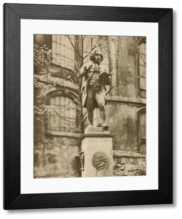 Framed Print : Dr. Johnson on his Pedestal, Whence He Can See Fleet Street, c1935. Creator: Donald McLeish Framed Print : Dr. Johnson on his Pedestal, Whence He Can See Fleet Street, c1935. Creator: Donald McLeish