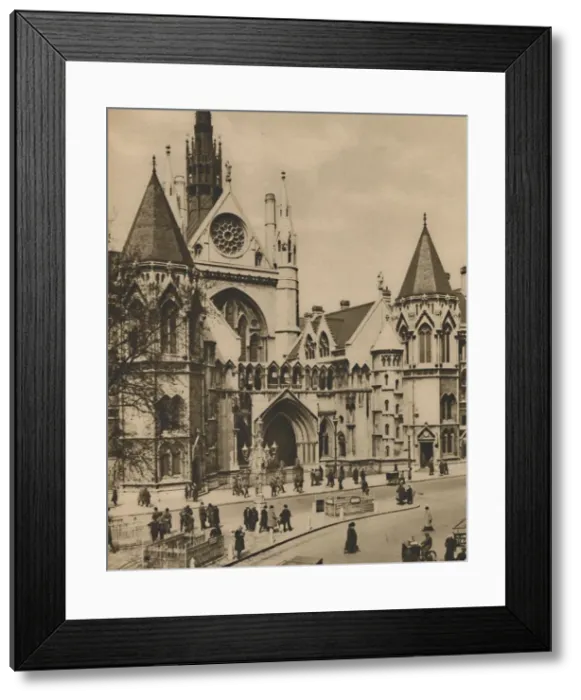 Framed Print : Royal Courts of Justice from a Window on the Corner of Essex Street, c1935. Creator Framed Print : Royal Courts of Justice from a Window on the Corner of Essex Street, c1935. Creator