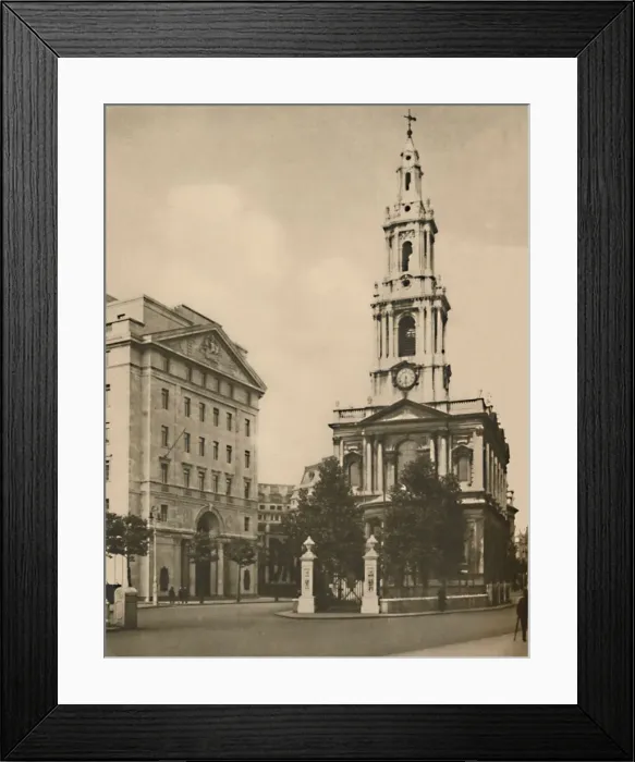 Framed Print : St. Mary-Le-Strand, Distinguished By Modern Street Widening, c1935. Creator: Donald McLeish Framed Print : St. Mary-Le-Strand, Distinguished By Modern Street Widening, c1935. Creator: Donald McLeish