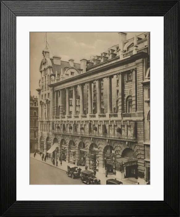 Framed Print : South Front of the Piccadilly Hotel, Erected in 1908, c1935. Creator: Donald McLeish Framed Print : South Front of the Piccadilly Hotel, Erected in 1908, c1935. Creator: Donald McLeish