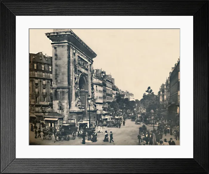 Framed Print : Paris. - Porte Saint-Denis Et Les Boulevards. - LL, c1910. Creator: Unknown Framed Print : Paris. - Porte Saint-Denis Et Les Boulevards. - LL, c1910. Creator: Unknown