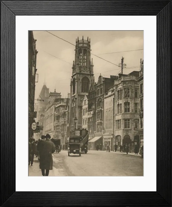 Framed Print : St. Dunstans Fleet Street, Izaak Waltons Parish Church, c1935. Creator: Unknown Framed Print : St. Dunstans Fleet Street, Izaak Waltons Parish Church, c1935. Creator: Unknown