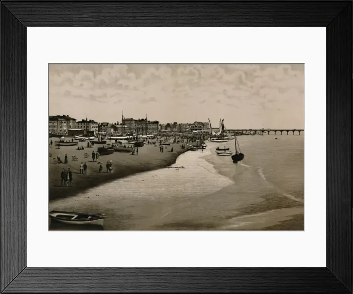 Framed Print : The Beach, Yarmouth, c1880. Creator: Unknown Framed Print : The Beach, Yarmouth, c1880. Creator: Unknown