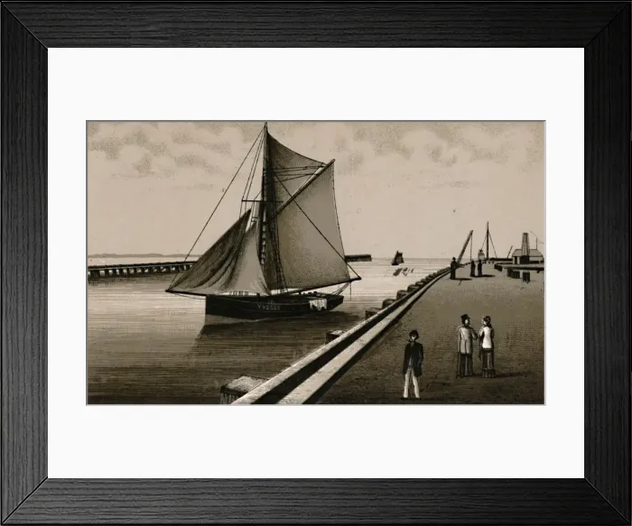 Framed Print : Gorleston Pier, c1880. Creator: Unknown