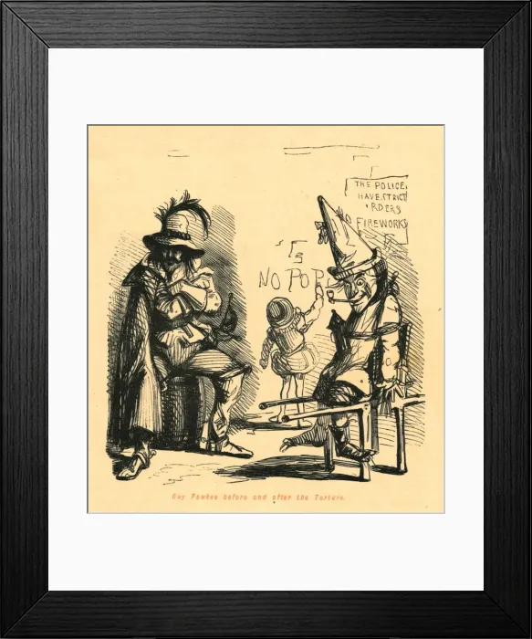 Framed Print : Guy Fawkes before and after the Torture, 1897. Creator: John Leech Framed Print : Guy Fawkes before and after the Torture, 1897. Creator: John Leech