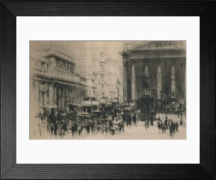 Framed Print : The Bank, 1927. Creator: William Walcot Framed Print : The Bank, 1927. Creator: William Walcot