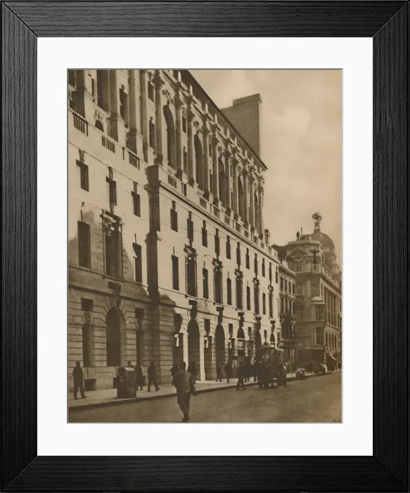 Framed Print : Buildings Representative of New London in Moorgate Street, c1935. Creator: Walter Benington Framed Print : Buildings Representative of New London in Moorgate Street, c1935. Creator: Walter Benington