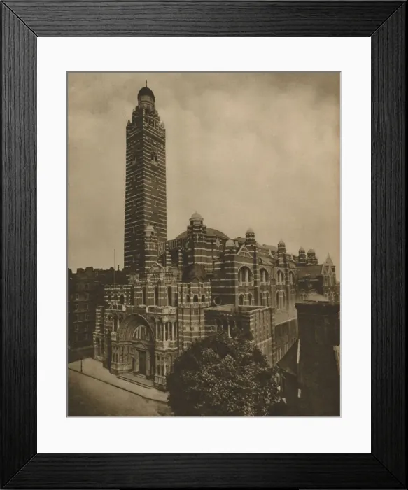 Framed Print : Westminsters Byzantine Cathedral of Red Brick Seen from Ashley Place, c1935. Creator: Campbell Framed Print : Westminsters Byzantine Cathedral of Red Brick Seen from Ashley Place, c1935. Creator: Campbell