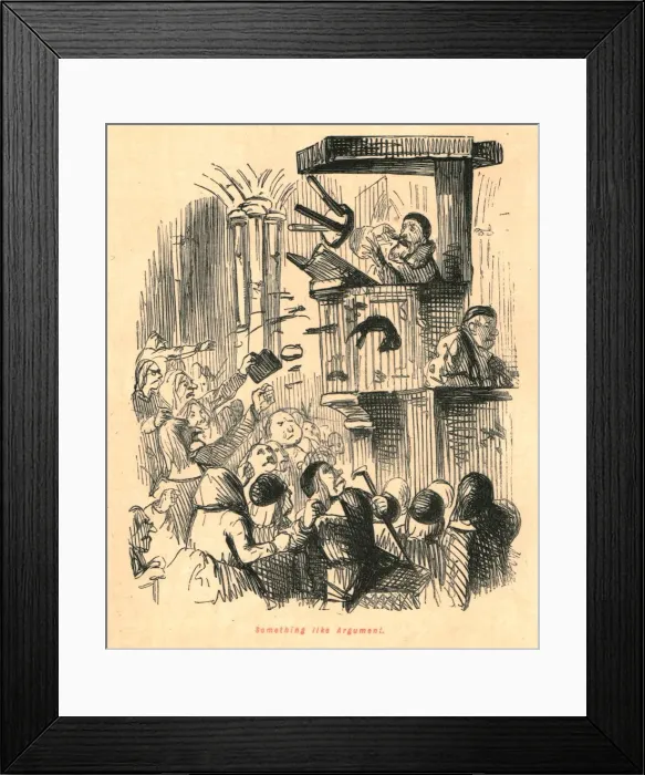 Framed Print : Something like Argument, 1897. Creator: John Leech Framed Print : Something like Argument, 1897. Creator: John Leech