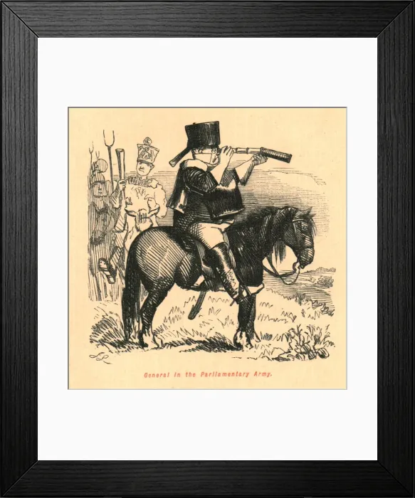 Framed Print : General in the Parliamentary Army, 1897. Creator: John Leech Framed Print : General in the Parliamentary Army, 1897. Creator: John Leech