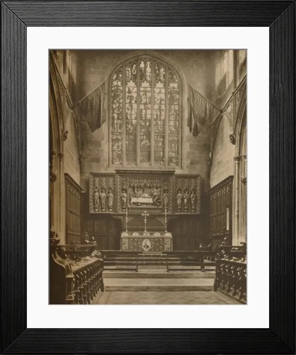 Framed Print : Chancel and East Window of St. Margarets, Westminster, c1935. Creator: Taylor Framed Print : Chancel and East Window of St. Margarets, Westminster, c1935. Creator: Taylor