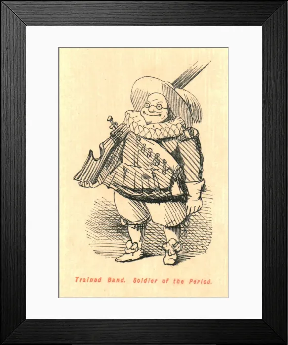 Framed Print : Trained Band. Soldier of the Period, 1897. Creator: John Leech Framed Print : Trained Band. Soldier of the Period, 1897. Creator: John Leech