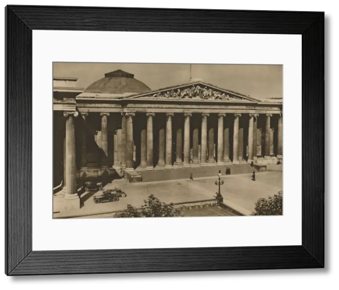 Framed Print : Colonnaded Front of the British Museum on the Site of the Old Montague House, c1935 Framed Print : Colonnaded Front of the British Museum on the Site of the Old Montague House, c1935