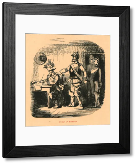 Framed Print : Arrest of Wildman, 1897. Creator: John Leech Framed Print : Arrest of Wildman, 1897. Creator: John Leech