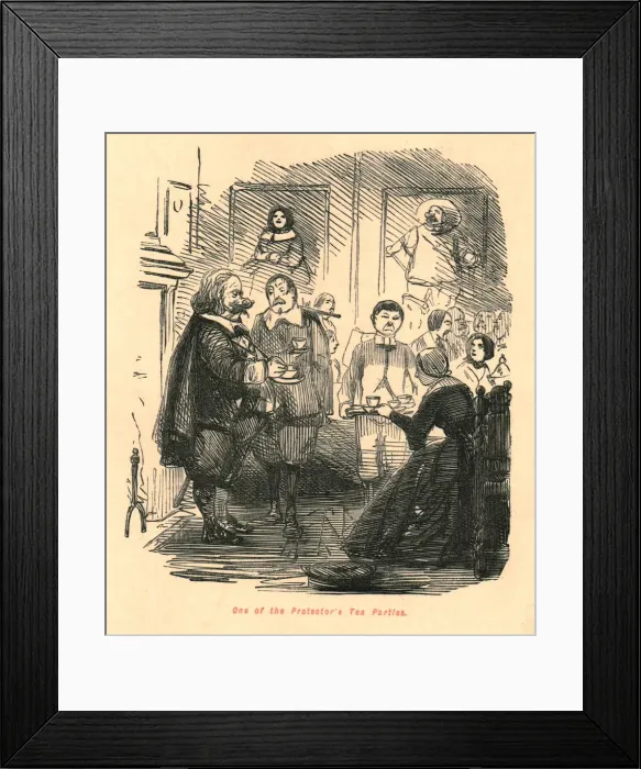 Framed Print : One of the Protectors Tea Parties, 1897. Creator: John Leech Framed Print : One of the Protectors Tea Parties, 1897. Creator: John Leech