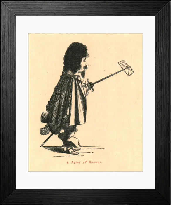Framed Print : A Point of Honour, 1897. Creator: John Leech Framed Print : A Point of Honour, 1897. Creator: John Leech