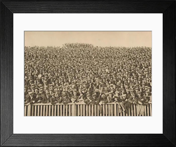 Framed Print : The Many-Headed Voice Which Roars Behind The Touch-Line Every Winter Saturday, c1935 Framed Print : The Many-Headed Voice Which Roars Behind The Touch-Line Every Winter Saturday, c1935