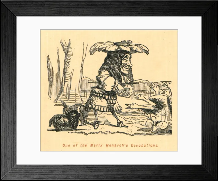 Framed Print : One of the Merry Monarchs Occupations, 1897. Creator: John Leech Framed Print : One of the Merry Monarchs Occupations, 1897. Creator: John Leech
