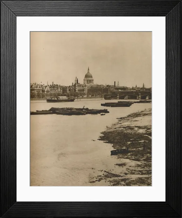 Framed Print : Embankment and Blackfriars from the South End of Waterloo Bridge, c1935. Creator: Donald McLeish Framed Print : Embankment and Blackfriars from the South End of Waterloo Bridge, c1935. Creator: Donald McLeish