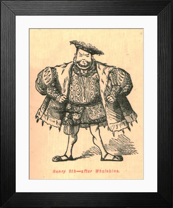 Framed Print : Henry 8th - after Wholebine, 1897. Creator: John Leech Framed Print : Henry 8th - after Wholebine, 1897. Creator: John Leech