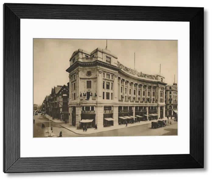 Framed Print : East India House, Libertys Individualised Frontage on the New Regent Street, c1935 Framed Print : East India House, Libertys Individualised Frontage on the New Regent Street, c1935