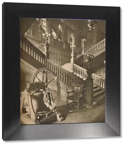 Magnificent Staircase of Grocers Hall and the Great Flemish Bell Named Martin, c1935