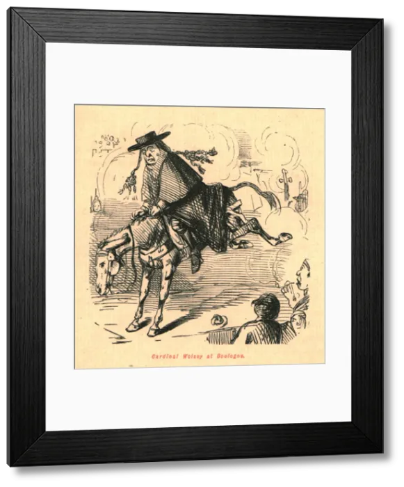 Framed Print : Cardinal Wolsey at Boulogne, 1897. Creator: John Leech Framed Print : Cardinal Wolsey at Boulogne, 1897. Creator: John Leech