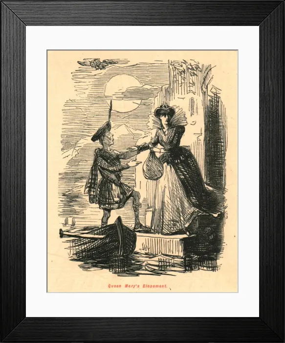 Framed Print : Queen Marys Elopement, 1897. Creator: John Leech Framed Print : Queen Marys Elopement, 1897. Creator: John Leech