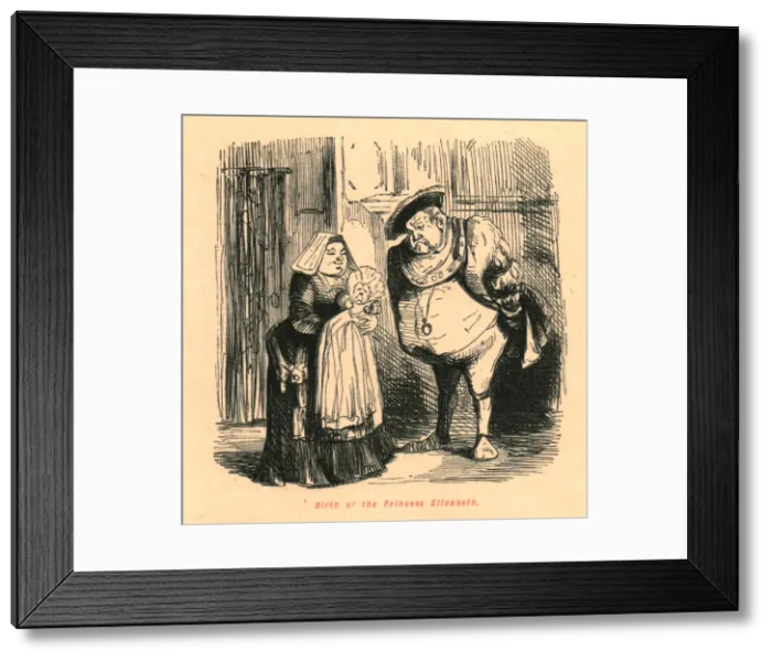 Framed Print : Birth of the Princess Elizabeth, 1897. Creator: John Leech Framed Print : Birth of the Princess Elizabeth, 1897. Creator: John Leech