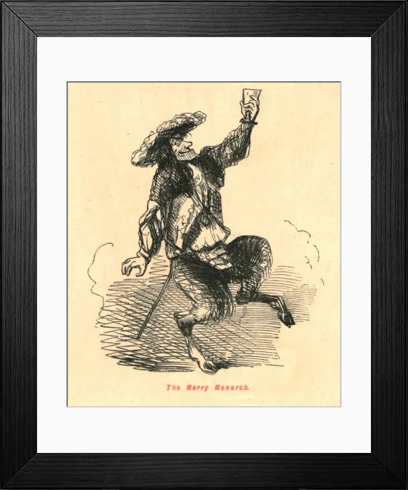 Framed Print : The Merry Monarch, 1897. Creator: John Leech Framed Print : The Merry Monarch, 1897. Creator: John Leech