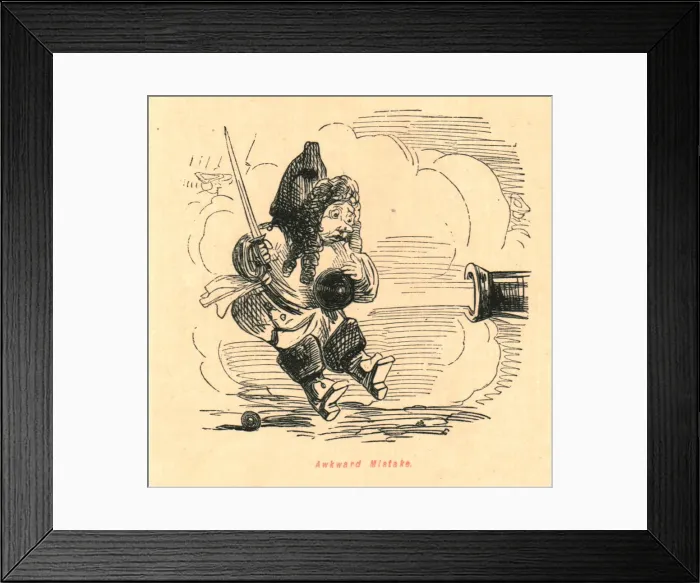 Framed Print : Awkward Mistake, 1897. Creator: John Leech Framed Print : Awkward Mistake, 1897. Creator: John Leech