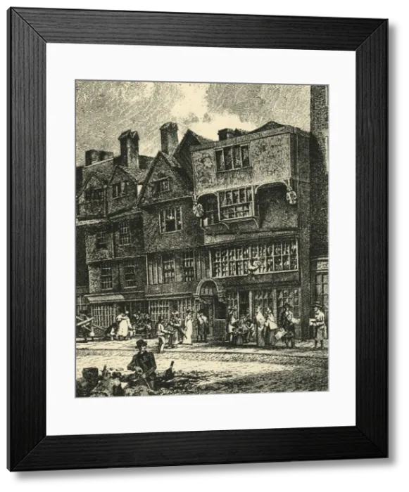 Framed Print : Leadenhall Street, 18th century, (1925). Creator: Unknown Framed Print : Leadenhall Street, 18th century, (1925). Creator: Unknown