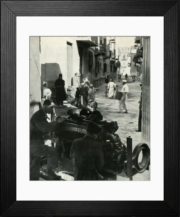 Framed Print : Dispersed in the back streets of Cairo is a whole little industry... c1942-1943, (1945) Framed Print : Dispersed in the back streets of Cairo is a whole little industry... c1942-1943, (1945)