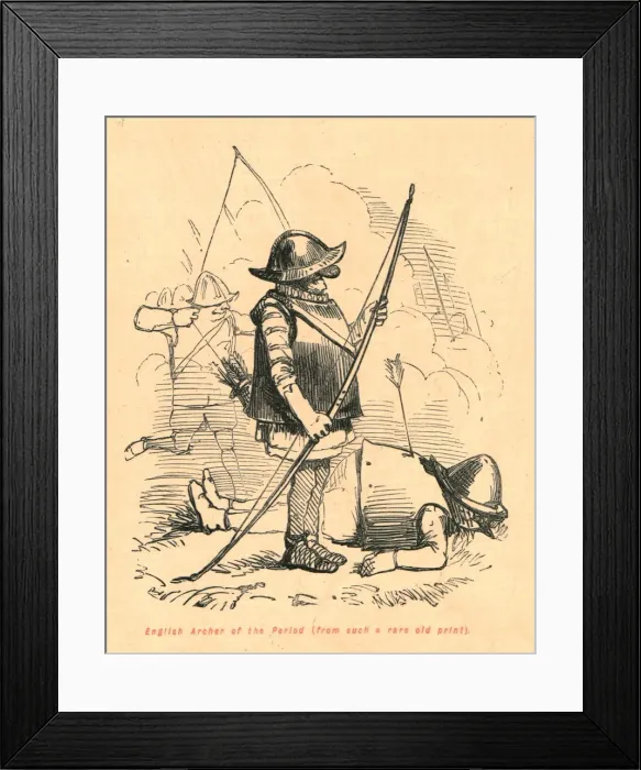 Framed Print : English Archer of the Period (from such a rare old print), 1897. Creator: John Leech Framed Print : English Archer of the Period (from such a rare old print), 1897. Creator: John Leech