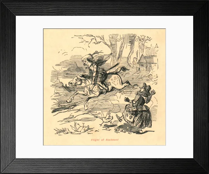 Framed Print : Flight of Rookwood, 1897. Creator: John Leech Framed Print : Flight of Rookwood, 1897. Creator: John Leech