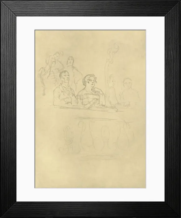 Framed Print : In der Loge, mid-late 19th century, (c1924). Creator: Carl Spitzweg Framed Print : In der Loge, mid-late 19th century, (c1924). Creator: Carl Spitzweg