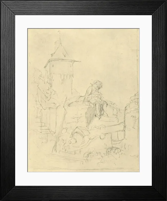 Framed Print : Die Schildwache, mid-late 19th century, (c1924). Creator: Carl Spitzweg Framed Print : Die Schildwache, mid-late 19th century, (c1924). Creator: Carl Spitzweg