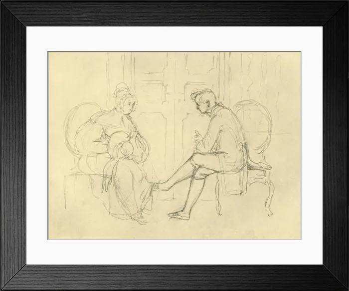 Framed Print : Ernste Frage, mid-late 19th century, (c1924). Creator: Carl Spitzweg Framed Print : Ernste Frage, mid-late 19th century, (c1924). Creator: Carl Spitzweg