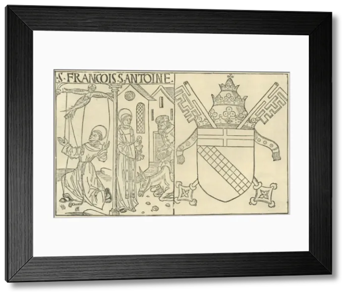 Framed Print : St. Francis of Assisi and Antony of Padua, 1915. Creator: Unknown Framed Print : St. Francis of Assisi and Antony of Padua, 1915. Creator: Unknown