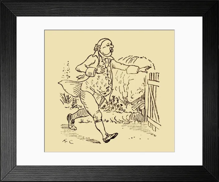 Framed Print : John Gilpins friend, 1878, (c1918). Creator: Randolph Caldecott Framed Print : John Gilpins friend, 1878, (c1918). Creator: Randolph Caldecott