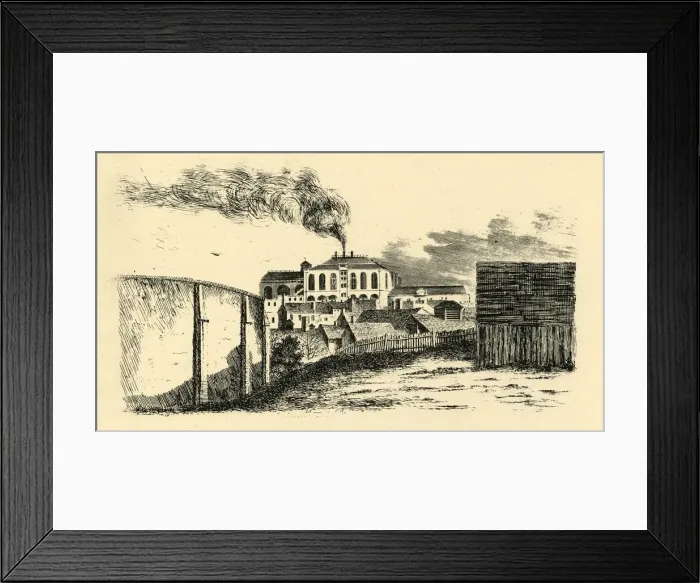 Framed Print : Meuxs Brewhouse (built about 1796), 1808, (1925). Creator: Unknown Framed Print : Meuxs Brewhouse (built about 1796), 1808, (1925). Creator: Unknown