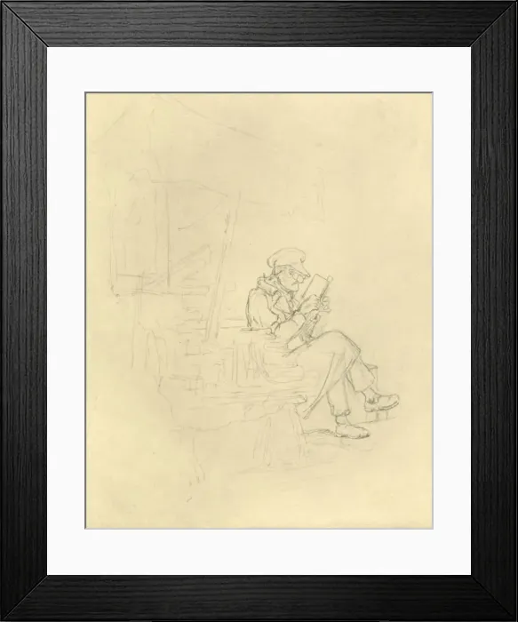 Framed Print : Der Antiquar, mid-late 19th century, (c1924). Creator: Carl Spitzweg Framed Print : Der Antiquar, mid-late 19th century, (c1924). Creator: Carl Spitzweg
