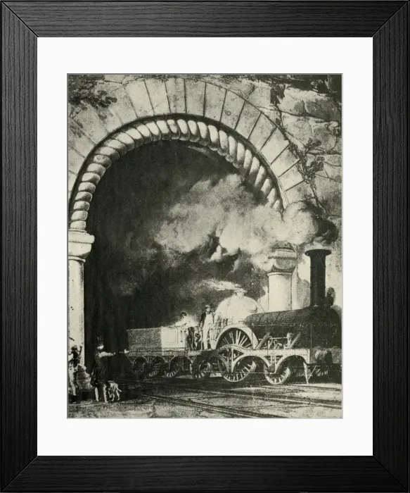 Framed Print : An Early Broad Gauge Train - Great Western Railway, c1930. Creator: Unknown Framed Print : An Early Broad Gauge Train - Great Western Railway, c1930. Creator: Unknown