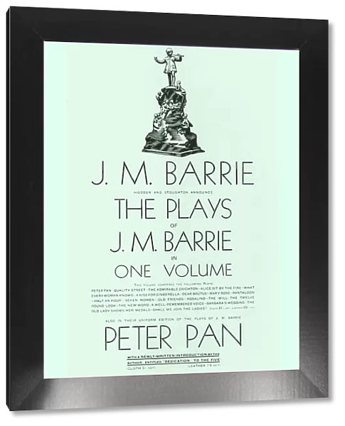 The Plays of J. M. Barrie in One Volume, 1928. Creator: Unknown