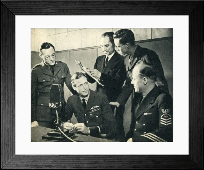 Framed Print : H. R. H. the late Duke of Kent taking part in American Independence Day, 1942. Creator: Unknown