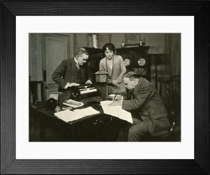 Framed Print : Hornblower surrenders, 1920, (1928). Creator: Foulsham and Banfield Framed Print : Hornblower surrenders, 1920, (1928). Creator: Foulsham and Banfield