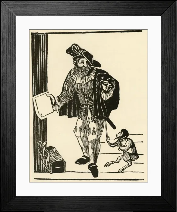 Framed Print : A Mountebank of Old London, (1928). Creator: Unknown Framed Print : A Mountebank of Old London, (1928). Creator: Unknown