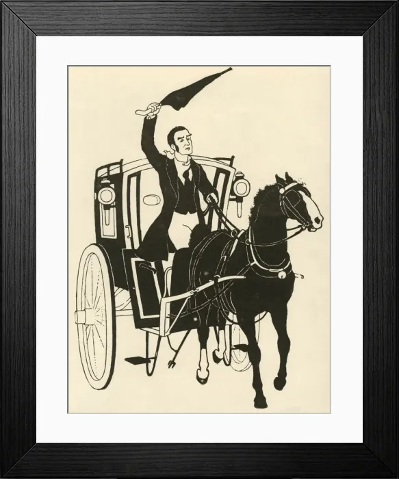 Framed Print : Seizing the Reins in One Hand, and Stirring Up the Horse with his Umbrella, 1928 Framed Print : Seizing the Reins in One Hand, and Stirring Up the Horse with his Umbrella, 1928
