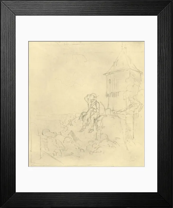Framed Print : Berdachtiger Rauch, mid-late 19th century, (c1924). Creator: Carl Spitzweg Framed Print : Berdachtiger Rauch, mid-late 19th century, (c1924). Creator: Carl Spitzweg